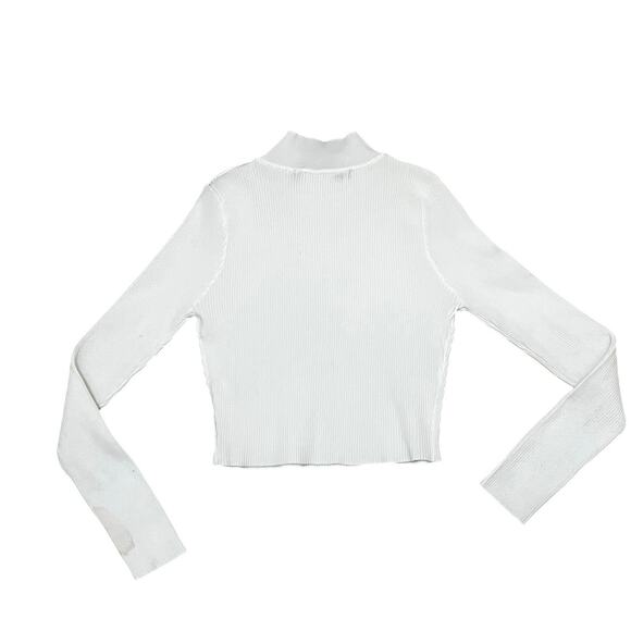 Roma Knit White Long Sleeve Top Size Large - Picture 4 of 4